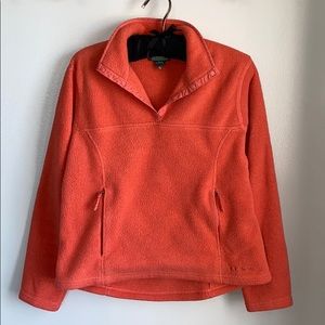 VINTAGE L.L. Bean Snap Fleece Coral Sweater
